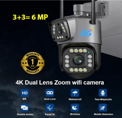 4G Duel Lens Waterproof Lanport Camera