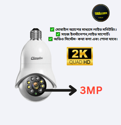 3Mp New Single Lens Bulb Holder Camera
