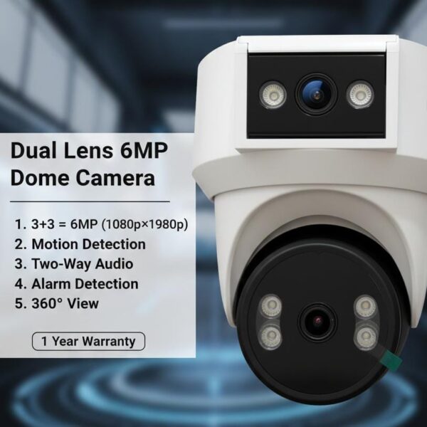 Dual Lens 6MP Dome Full Wide Camera